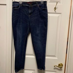L.L. Bean cropped jeans size 14R. Indigo color